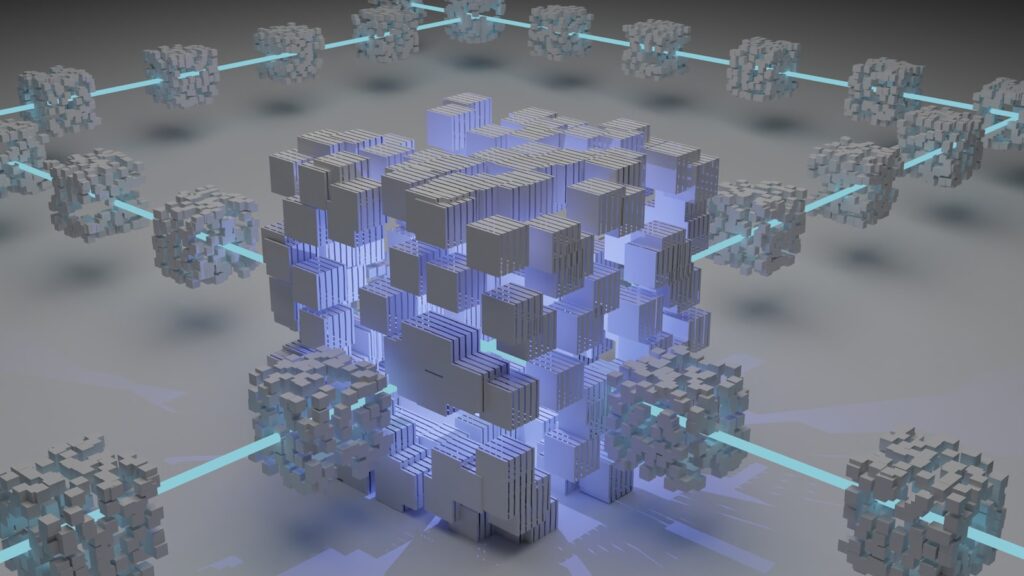 A neural network representing the AI behind Google's AI Overviews