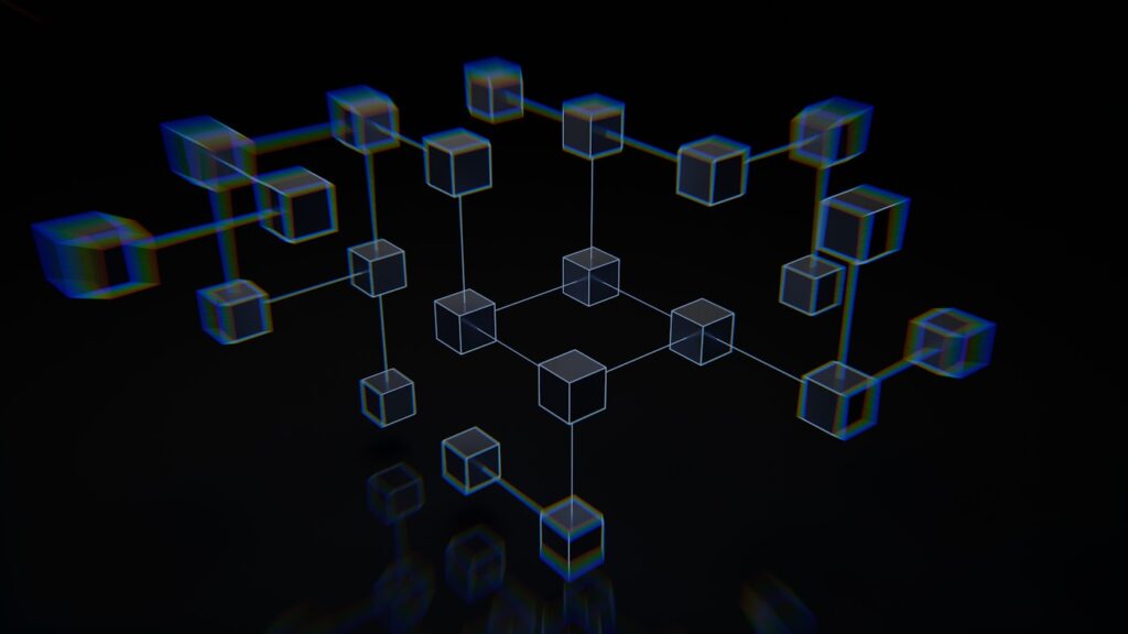Connected nodes representing web pages linked together, showing how internal links pass authority around a site