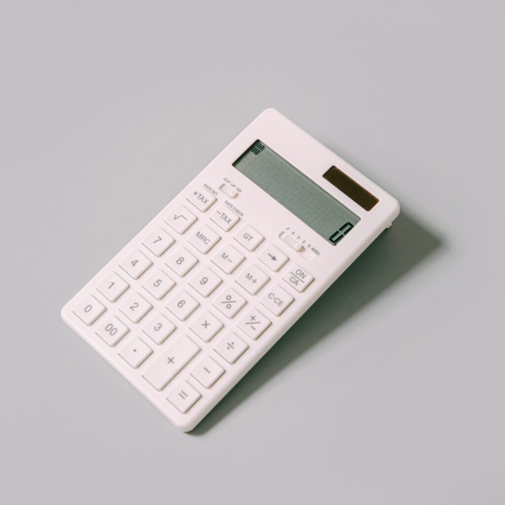 A calculator used to work out the cost of SEO services