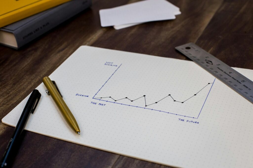 A growth chart showing the long-term ROI of SEO compared with Google Ads